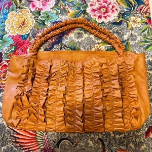 Caterina Lucchi Leather Orange Bag NWOT